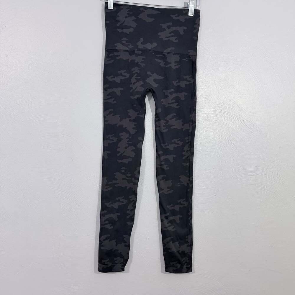 Spanx Look At Me Now Seamless Leggings Black Camo High Waisted L
